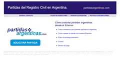 Desktop Screenshot of partidasargentinas.com